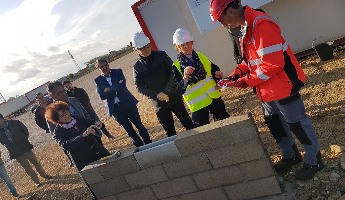 CADRAN : Pose de la première pierre pour Loc'Nacelle et Le Centre Formation LCF